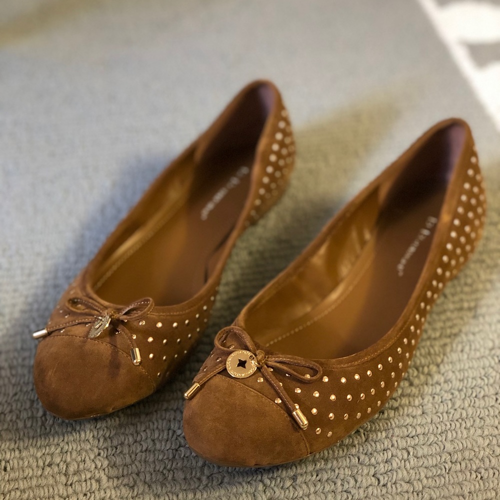 BCBGeneration Wallee Charm and Bow Studded Flats